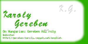 karoly gereben business card